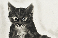 Fujita Tsuguharu (Leonard Foujita) A black cat