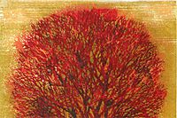 Hoshi Joichi Tree in evening (red)