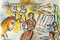 Chagall  Marc Preparation for the banquet by Princes from Odyssey