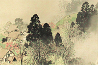 川合玉堂 山村雨後