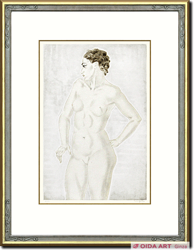 Fujita Tsuguharu (Leonard Foujita) A standing nude woman