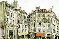 Fujita Tsuguharu (Leonard Foujita) Attractive river "Beauvau Square"