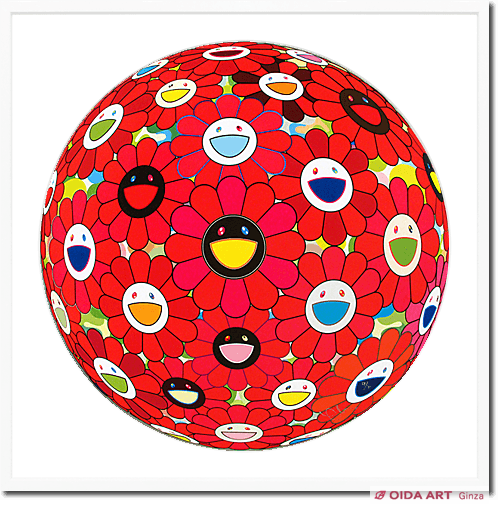 Murakami Takashi Flower ball (3D) – Red Ball