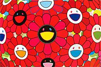 Murakami Takashi Flower ball (3D) – Red Ball