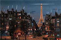 Michel Delacroix Night Eiffel Tower