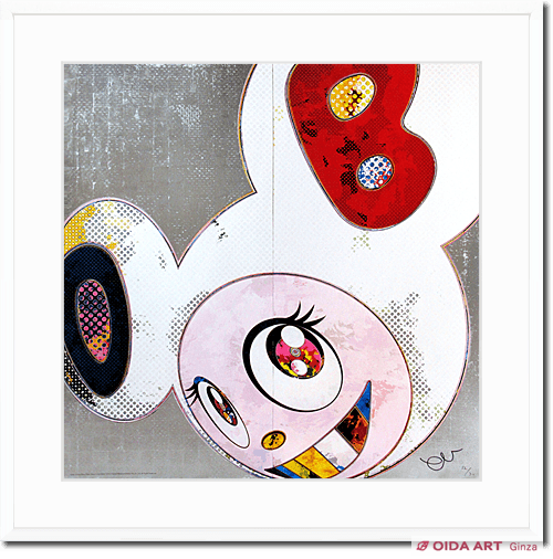 Murakami Takashi Dob in Pure White Robe (Navy&Vermillion)