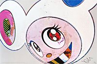 Murakami Takashi And Then×6 (White：The Superflat Method,Pink and Blue Ears)