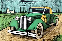 ベルナール・ビュッフェ Packard 1934 Verte