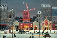 Michel Delacroix Moulin Rouge in the snow