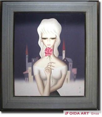 東郷青児 赤いばら