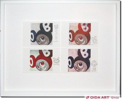 Murakami Takashi Mr. DOB postcard (one set of configuration with four units)