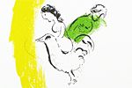 Chagall  Marc Chicken of crescent from Chagall by JACQUES LASSAIGNE　