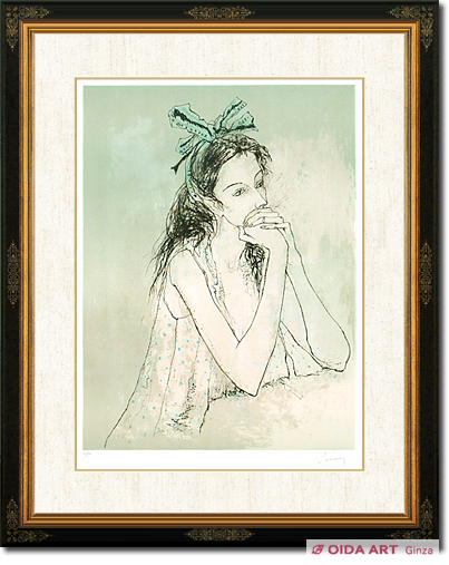 ジャンセン 緑色のリボンをした娘 | 絵画など美術品の販売と買取