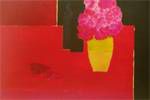 Cathelin Bernard Hydrangea and red bell pepper on red table