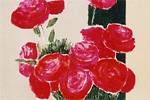 Cathelin Bernard Red rose on black background (2)