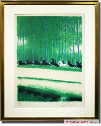 Andre Brasilier Horse riding in Spring