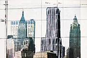 クリスト Lower Manhattan wrapped buildings