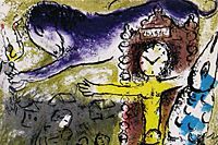 Chagall  Marc Christ in clock tower from Chagall by JACQUES LASSAIGNE　
