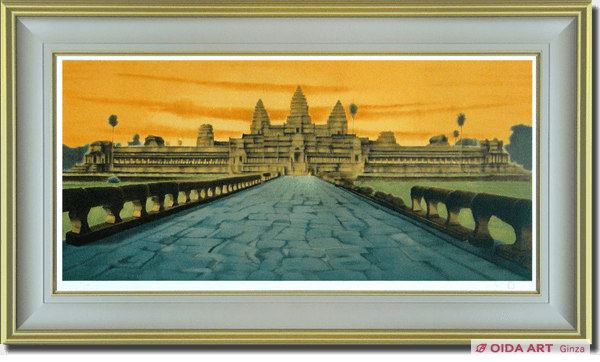 Hirayama Ikuo Ruinsin of Angkor Wat in evening sun