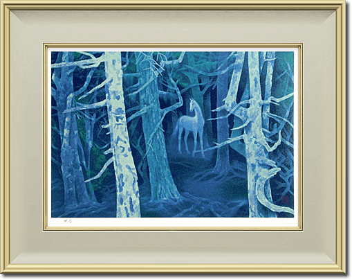 Higashiyama Kaii(new reprint) Forest with a White Horse (new reprint picture)