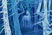 東山魁夷(新復刻画) 白馬の森(新復刻画)(36.2×53cm)