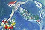 Chagall  Marc Sirene and fish from  Nice and Cote d’Azur