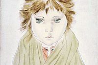Fujita Tsuguharu (Leonard Foujita) A girl whose eyes are blue