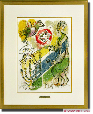 Chagall  Marc Bezalel made two gold cherubs. This cherub opened a wing, and it was confronted each other from Exodus