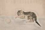 Fujita Tsuguharu (Leonard Foujita) Cat sleeping by ball