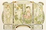 Mucha Maria Alphonse Four flowers (original)