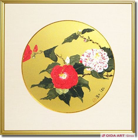 Ogura Yuki  A camellia from a head temple Zojo-ji ceiling picture.