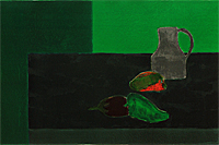 Cathelin Bernard Black, in there is green pepper green still life