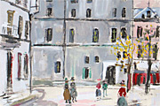 Utrillo Maurice Junior high school that becomes antiquated from inspiration village
