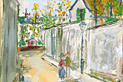 Utrillo Maurice Road in village from inspiration village