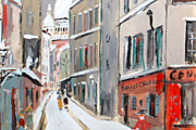 Utrillo Maurice Rue Saint Rustique from inspiration village