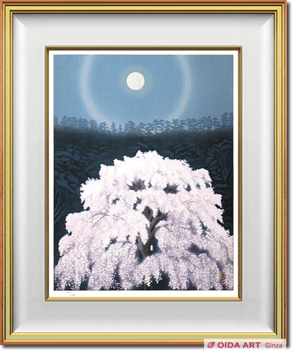 Higashiyama Kaii Luminous Cherry Blossoms (new wood block reprint)