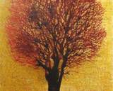 Hoshi Joichi Tree in evening (red)