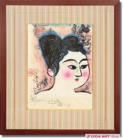 Munakata Shiko A woman of a topknot