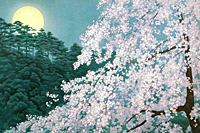 Higashiyama Kaii Cherry blossoms in the Evening (new reprint picture)