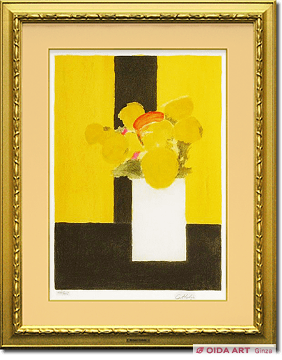 Cathelin Bernard Summer bouquet on black table