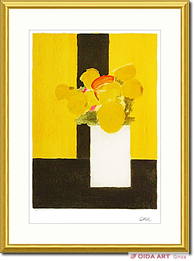 Cathelin Bernard Summer bouquet on black table