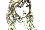 Fujita Tsuguharu (Leonard Foujita) Girl of clothes of three buttons