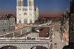 Delacroix Michel  Basilique Notre Dame at night