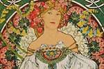 Mucha Maria Alphonse Art card Austria Hungarian mutual aid association