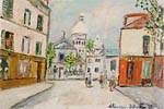 Utrillo Maurice Saint Pierre church and Sacre-Coeur in Montmartre