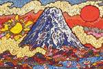 Kinutani Koji  Graceful Fuji in the moon and the sun