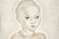 Fujita Tsuguharu (Leonard Foujita) A child (A boy with shaven head)