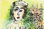 Chagall  Marc Pierrot who obtains flower