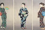 Kayama Matazo Three women wearing kimono