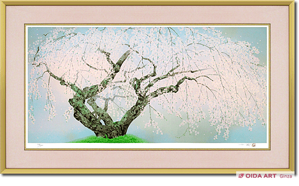 中島千波 夢殿の枝垂桜（1） | 絵画など美術品の販売と買取 | 東京 